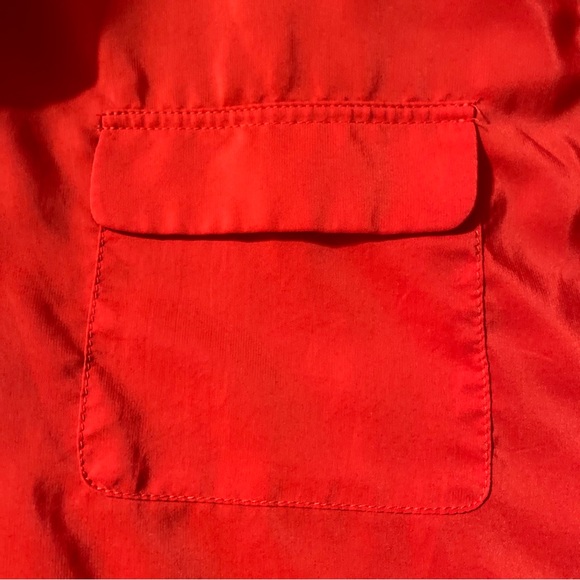 GAP red double pocket long sleeve button down top size small - Picture 5 of 9